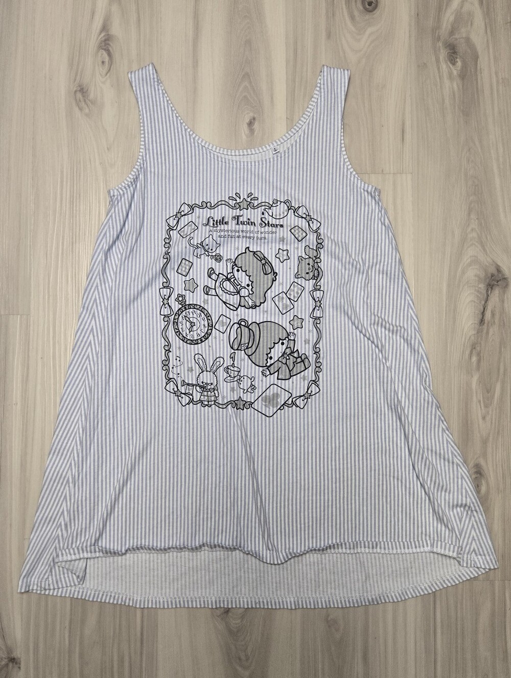​Uniqlo x Sanrio Little Twin Stars "Wonder & Fun" Striped A-Line Tank Dress - S